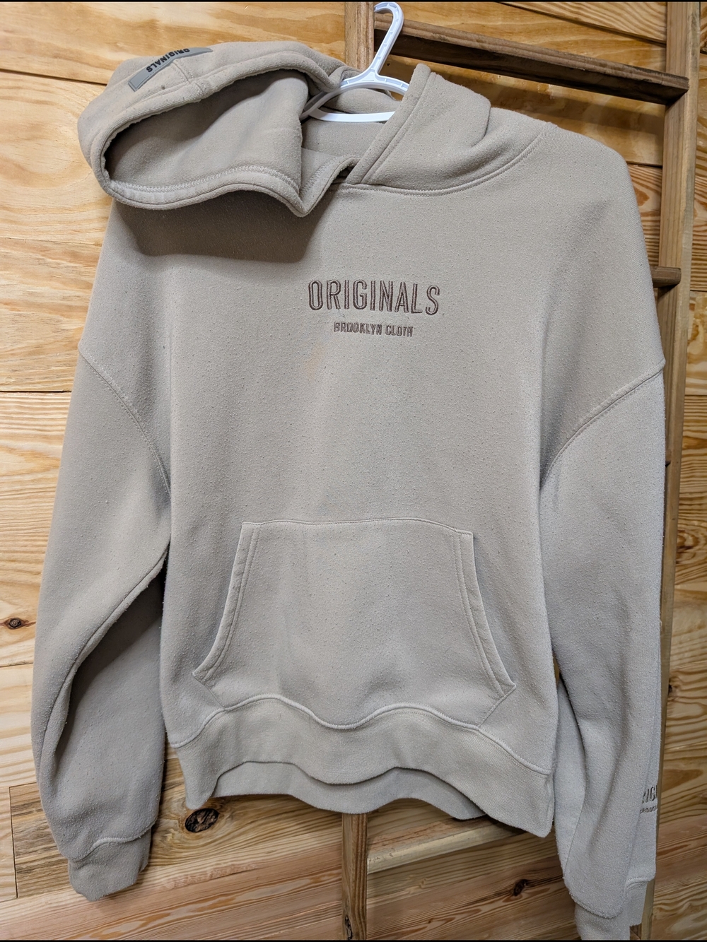 Brooklyn Cloth Beige 'Originals' Pullover Hoodie
